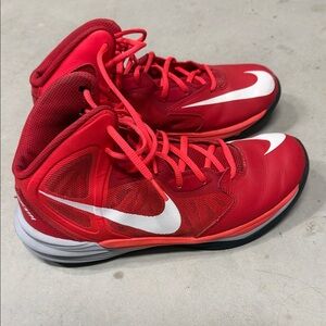 Nike Red and White Athletic Sneakers